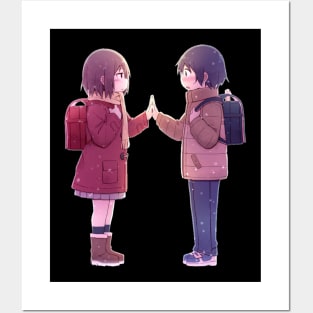 Erased Cute Kayo And Saturo Fanart! Posters and Art